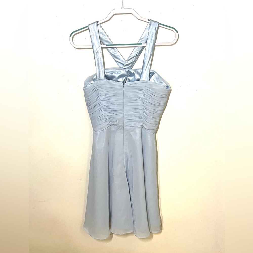 J.J.’s House beautiful taffeta and satin light blue party dress. Size S. EUC. - Picture 6 of 11